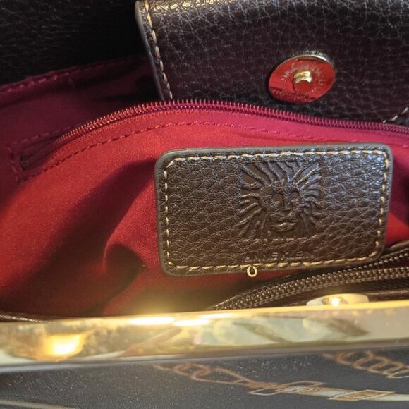 Anne Klein Designer Style Chain Print Briefcase Tote Bag Purse - Picture 9 of 9